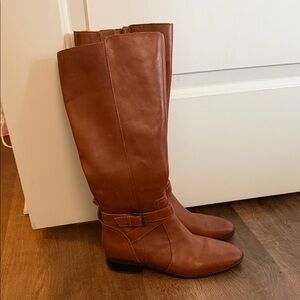 Naturalizer Brown Leather Knee-High Boots 8
